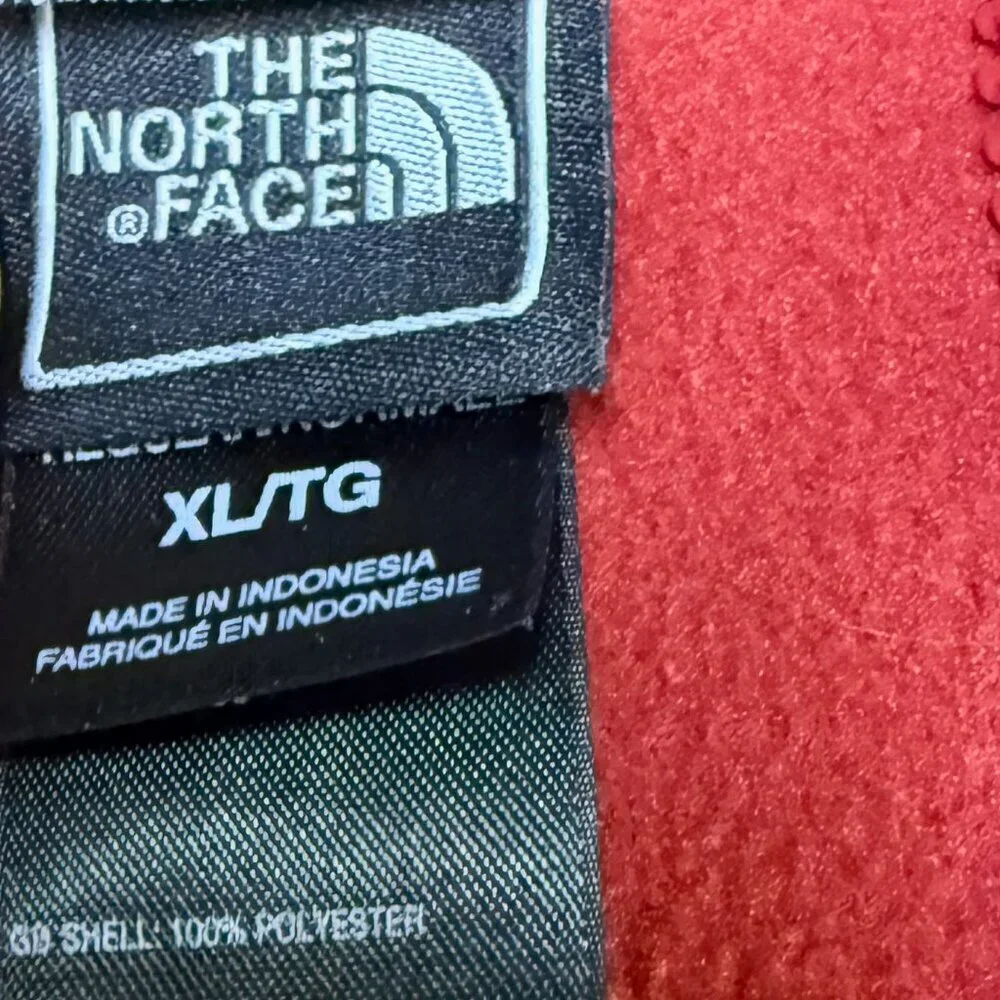 The North Face Full-Zip‎ Fleece Jacket Men’s XL Red/Gray Soft Warm EUC
